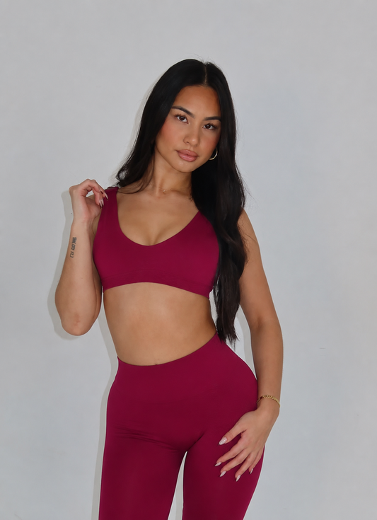 Dynamic Scoop Bra - Wine