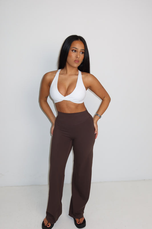 Flow Wide Leg Pants - Latte