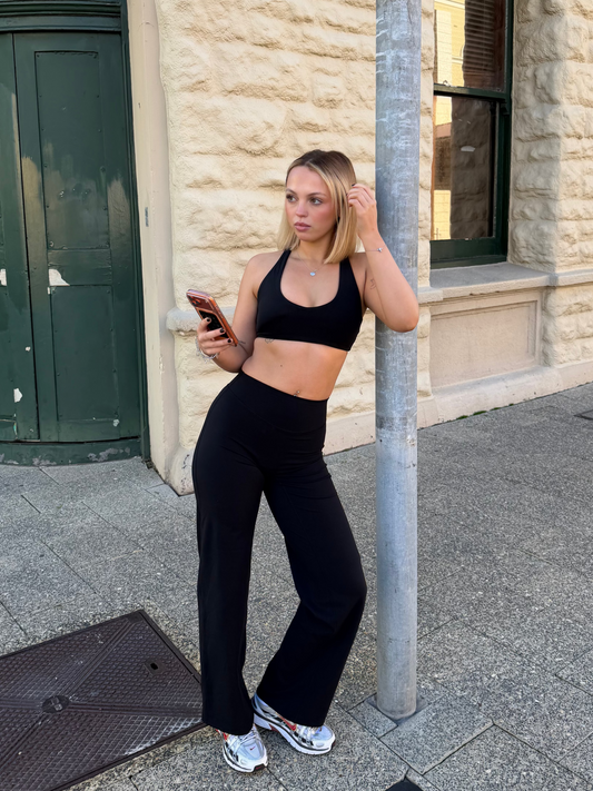 Flow Wide Leg Pants - Black