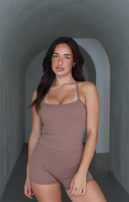 Seamless Crop Tank - Toffee