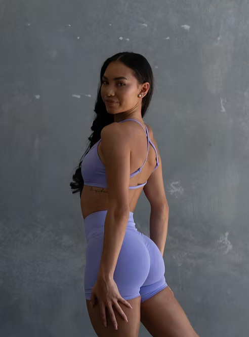Signature Scrunch Shorts - Lilac