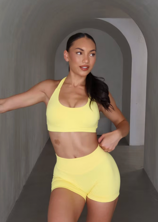 Dynamic Halter Bra - Yellow