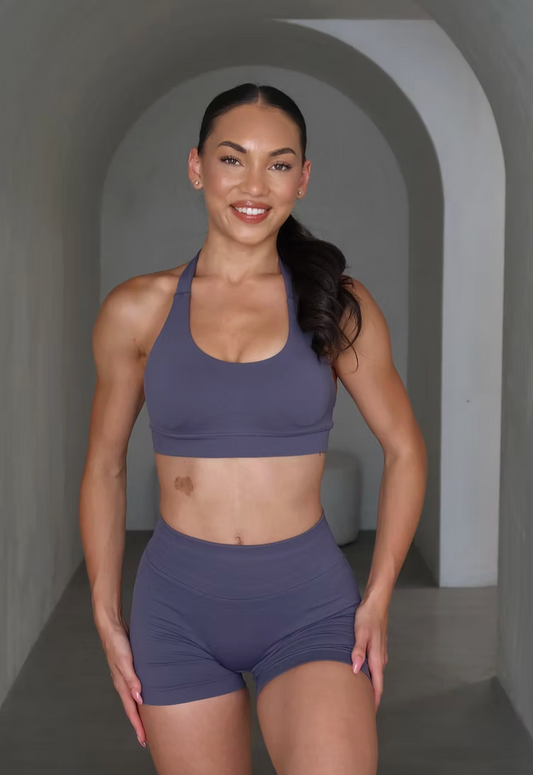 Dynamic Halter Bra - Dark Lavender