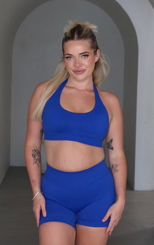 Dynamic Halter Bra - Sapphire Blue