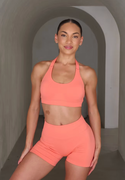 Dynamic Halter Bra - Coral