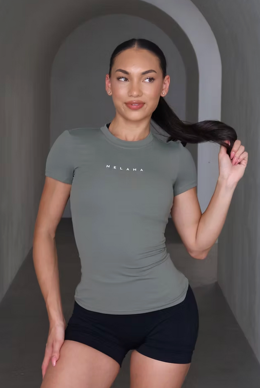 Sculpted Tee - Soft Khaki