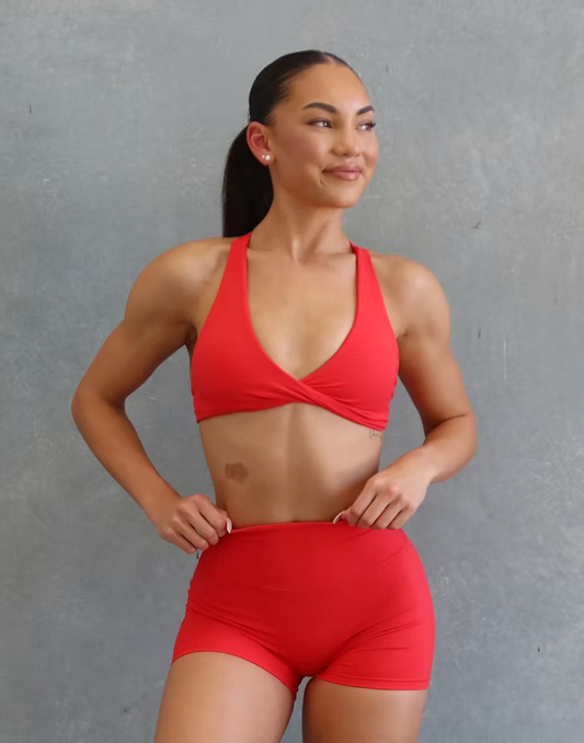 Twist Bra - Red