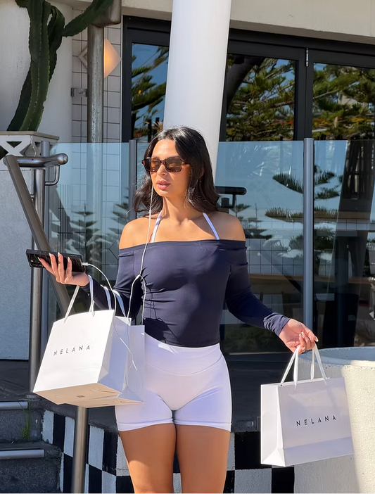 Off Shoulder Long Sleeve Top - Cove