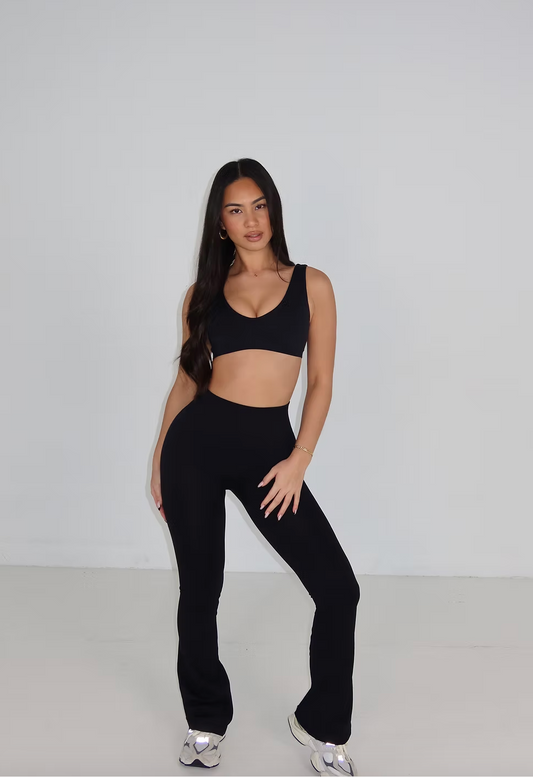 Signature Scrunch Flares - Black