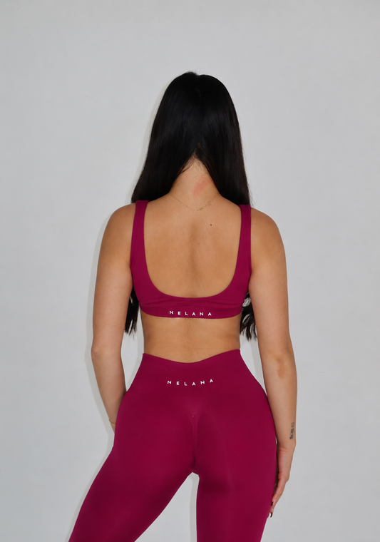 Dynamic Scoop Bra - Wine