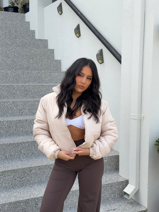 Nelana Puffer Jacket - Cream