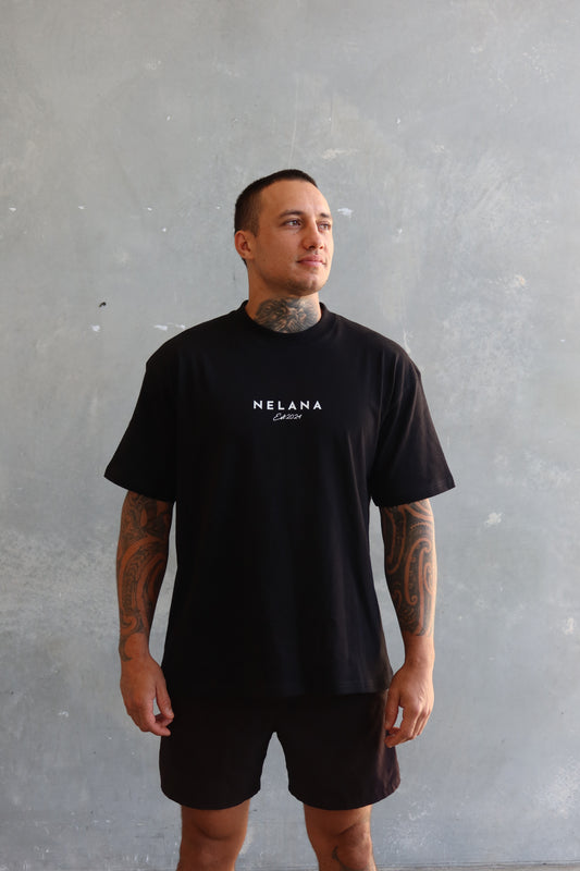 Nelana Oversized Tee - Black