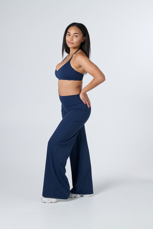 Core Wide Leg Pants - Navy