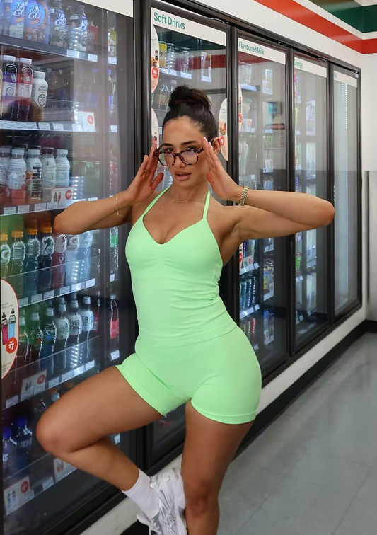 Dynamic Halter Tank - Neon Lime