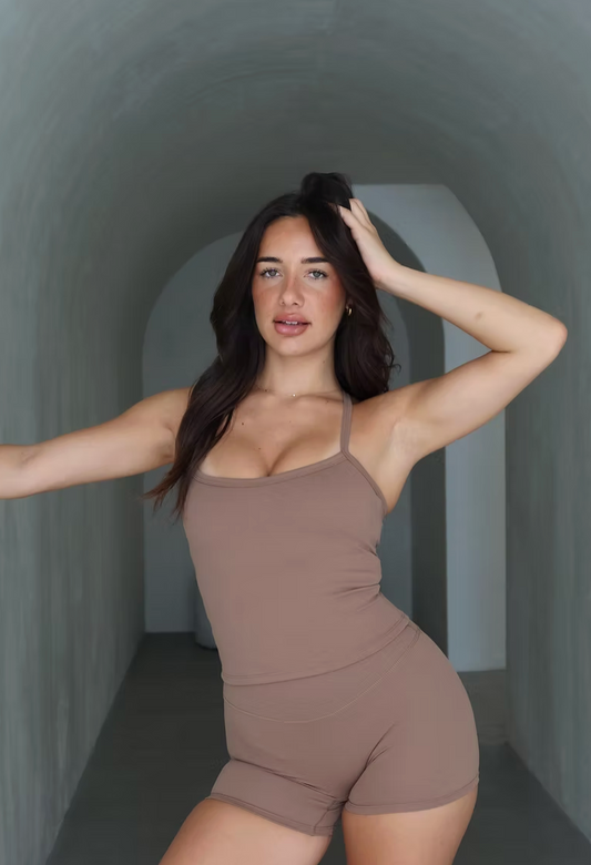 Seamless Crop Tank - Toffee