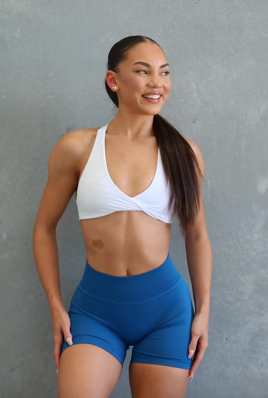 Signature Scrunch Shorts - Azure