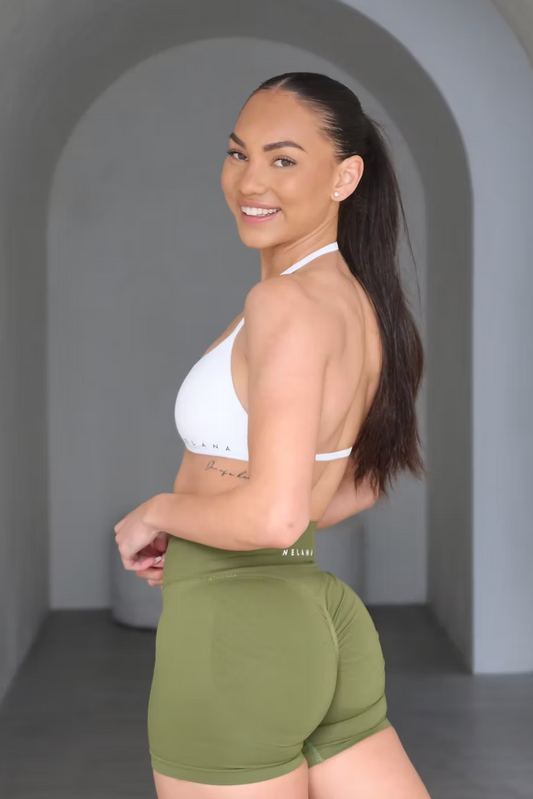 Signature Scrunch Shorts - Army Green