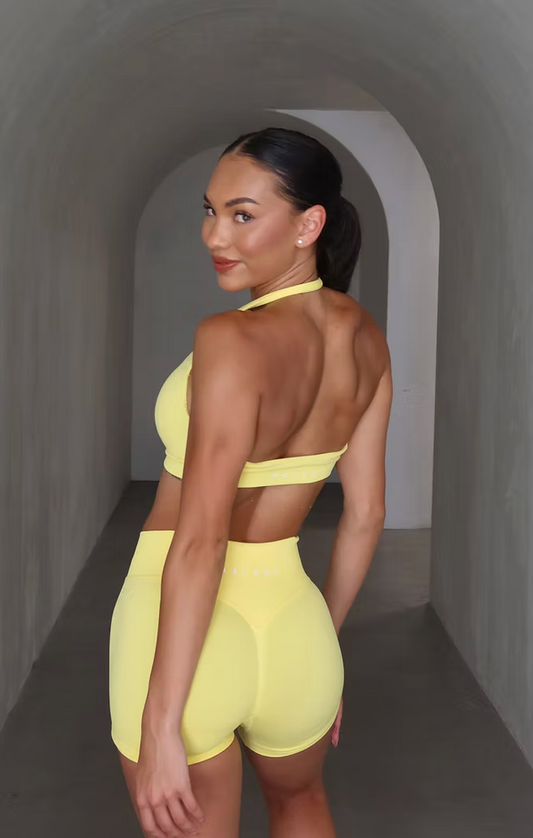 Dynamic Halter Bra - Yellow