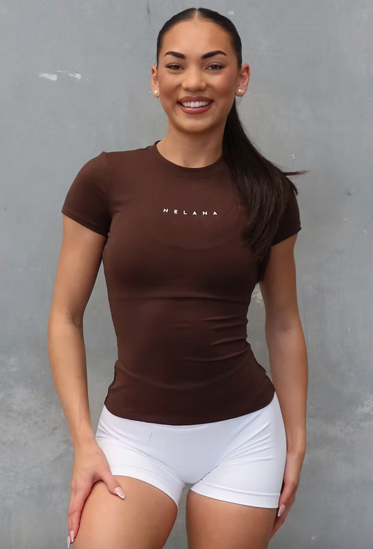 Sculpted Tee - Mocha