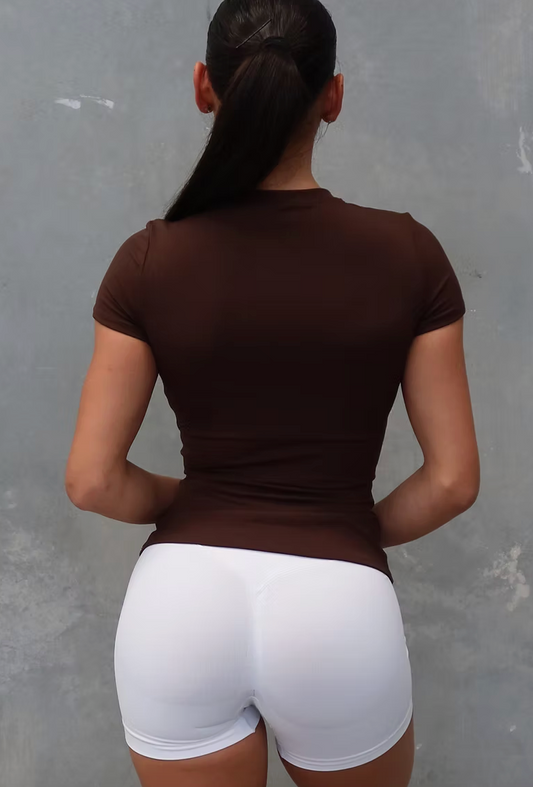 Sculpted Tee - Mocha
