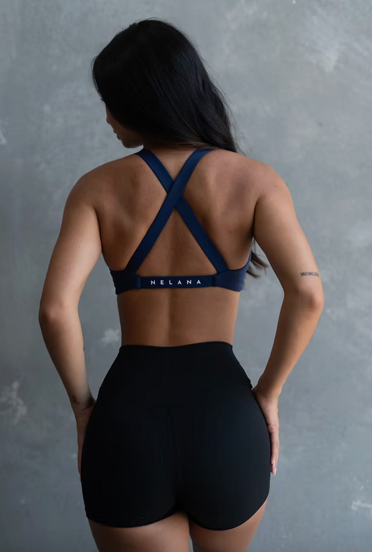 Twist Bra - Navy