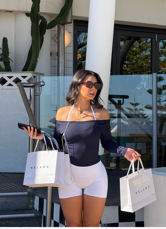 Off Shoulder Long Sleeve Top - Cove