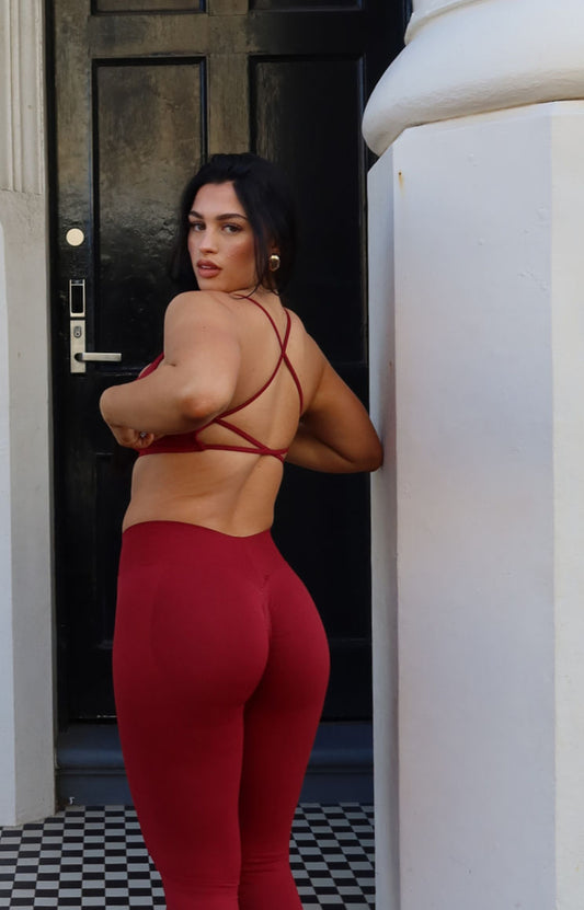 Ultimate Impact Cross Back Bra - Merlot