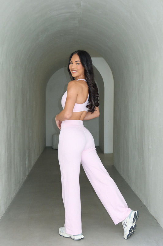 Flow Wide Leg Pants - Blush